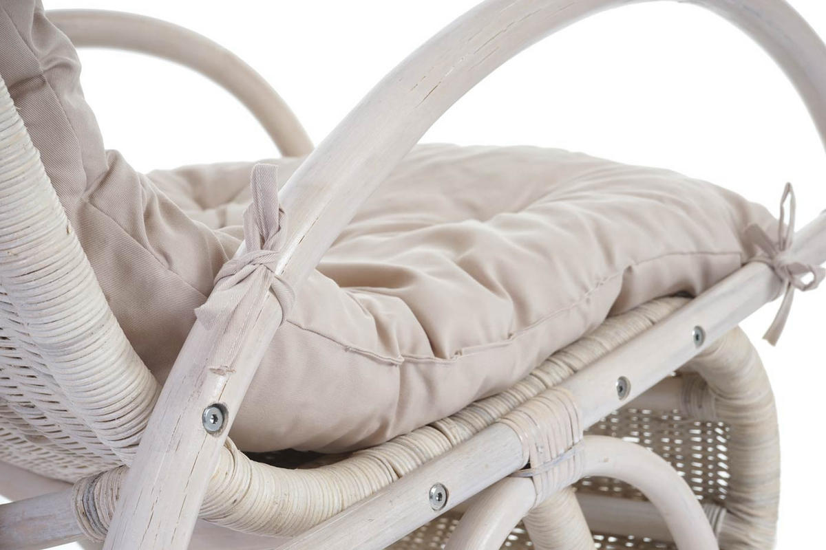 SCHAUKELSTUHL Cremeweiß - Weiß, Holz (58/101/115cm) - MCW