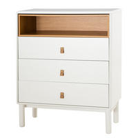 KOMMODE - Breite 80 cm - Braun/Weiß, Holz/Holzwerkstoff (80/100/40cm) - home24