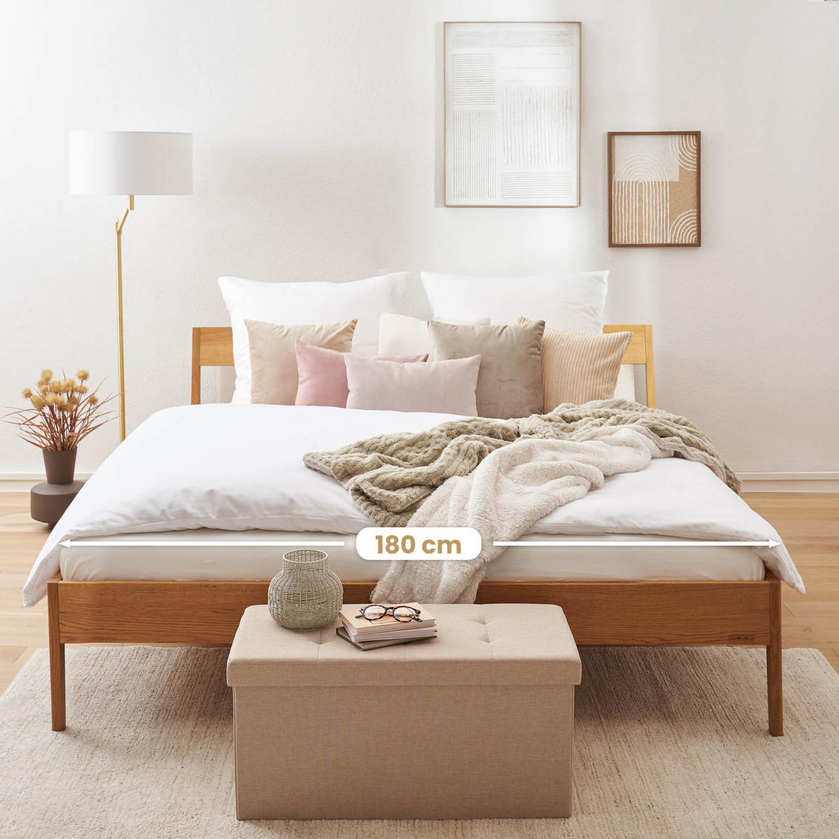 SITZBANK 76/38/38 cm + extra Box, Beige - Beige, Kunststoff (38/38/76cm) - Blumtal
