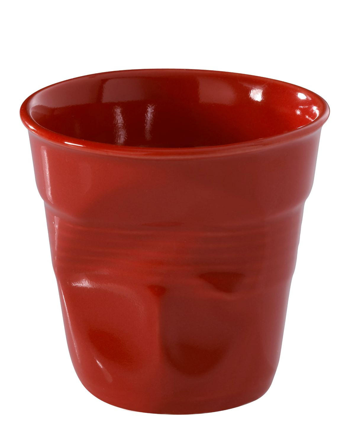 KNICKBECHER Espresso 0,08l Pfefferrot - Rot, Keramik (0.08L) - Revol Porcelaine France