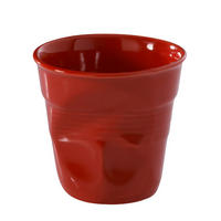 KNICKBECHER Espresso 0,08l Pfefferrot - Rot, Keramik (0.08L) - Revol Porcelaine France
