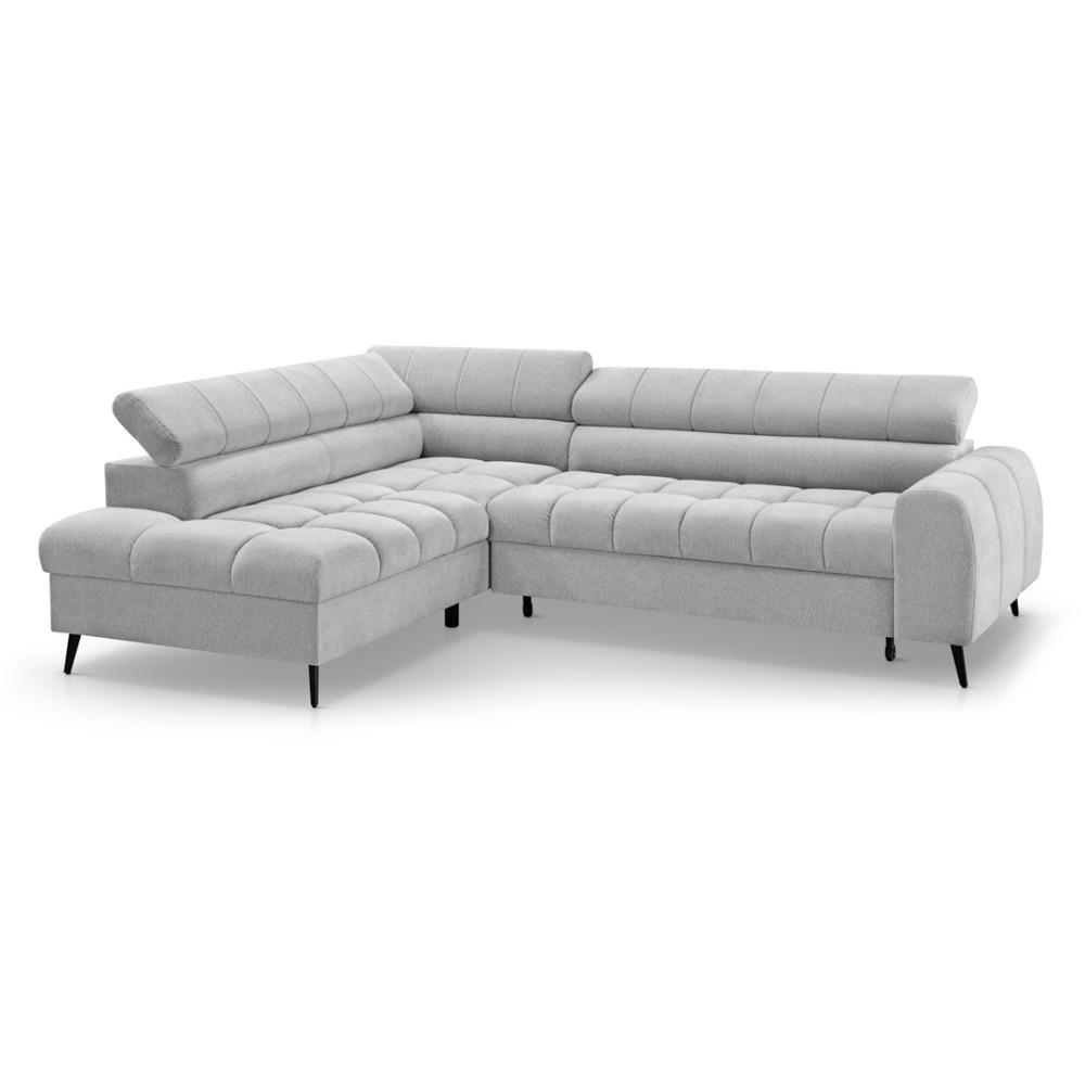Beautysofa Eckschlafsofa Hellgrau 265x205 cm