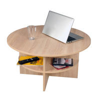 COUCHSTICH RONDO/ 2 Tischplatten durchm. 80 und 60 cm - Gebleichte Eiche Dekor - Sonoma Eiche, Holzwerkstoff (80/80/42cm) - Weber Industries