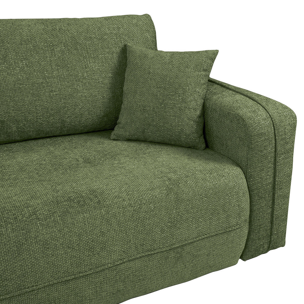 ECKSOFA mit Schlaffunktion - 272 cm - Wildeiche/Terracotta, Kunststoff/Textil (272/145cm) - home24