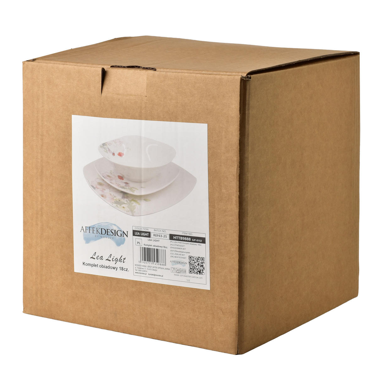 GESCHIRR-SET Lea 18-tlg Multicolor 30/30/20cm Porzellan - Multicolor, Keramik (30/20/30cm) - Mondex