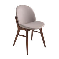 STUHL aus nerzfarbenem Stoff 47/59/81 cm - Taupe/Fango, Leder/Holz (47/81/59cm) - ANGEL CERDA