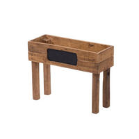 PFLANZKISTE Basilic Recyclingholz massiv, beschriftbar, stapelbar naturfarben - Naturfarben, Holz (30cm) - DESIGN DELIGHTS