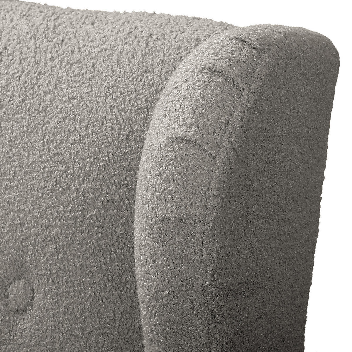 OHRENSESSEL - Dunkelbraun/Hellgrau, Textil (85/101/89cm) - home24