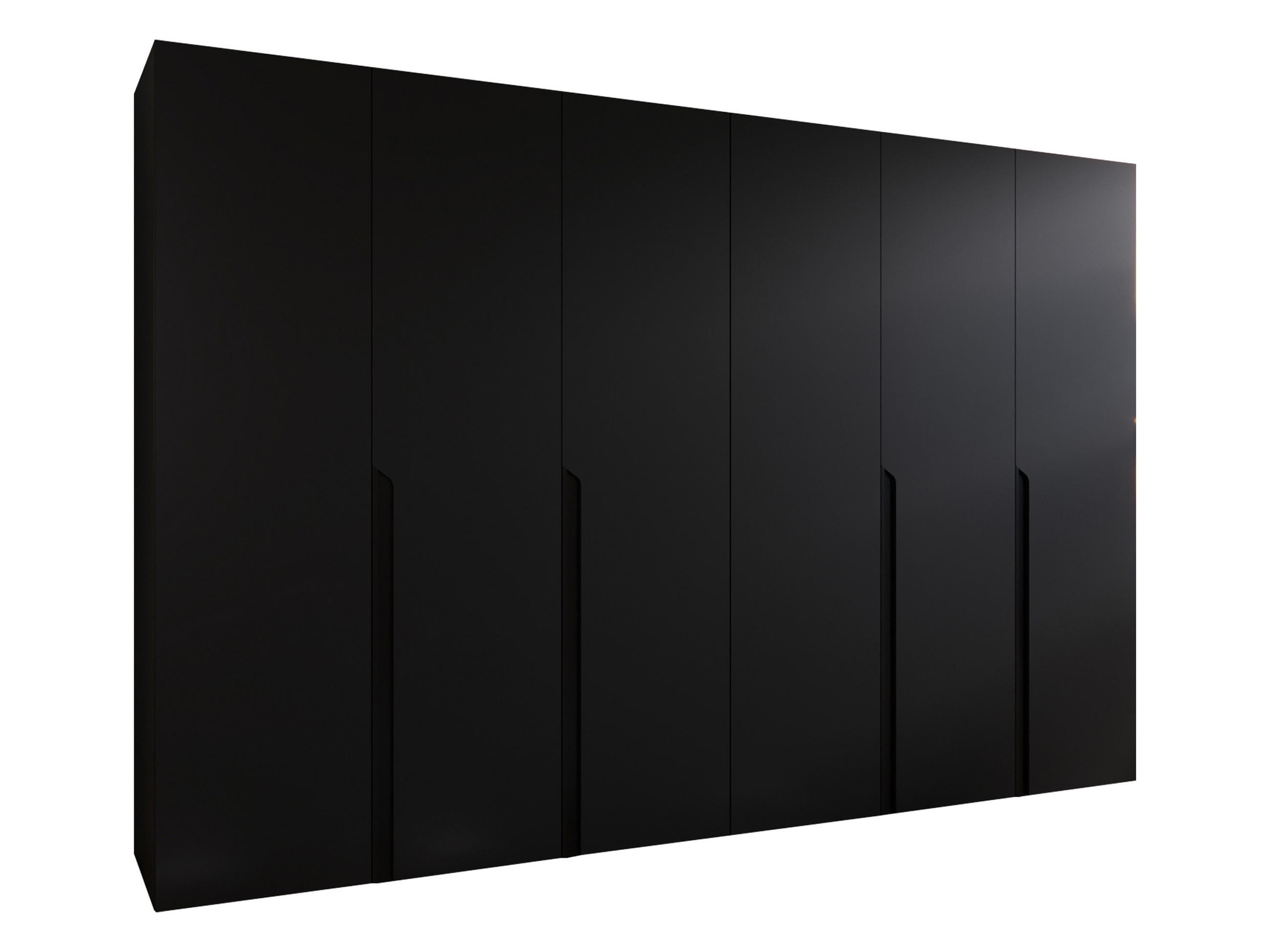 DREHTÜRENSCHRANK Mila I 300 - Schwarz, Holzwerkstoff/Kunststoff (300/202/52cm) - MIRJAN24