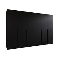 DREHTÜRENSCHRANK Mila I 300 - Schwarz, Holzwerkstoff/Kunststoff (300/202/52cm) - MIRJAN24
