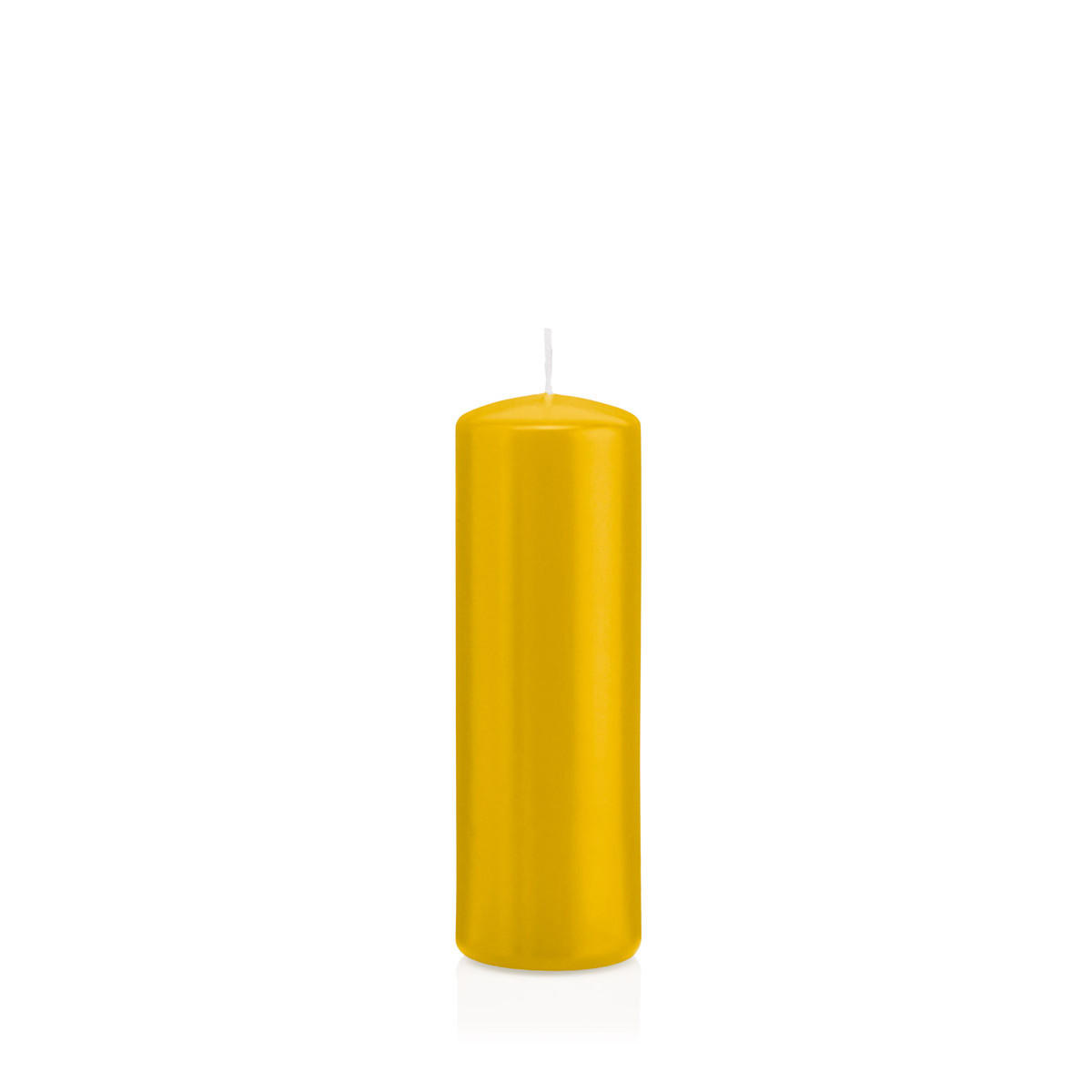 STUMPENKERZEN Dotter Gelb Ø 48 x 150 mm, 24 Stück - Gelb, Paraffin (5/15cm) - Wiedemann Kerzen