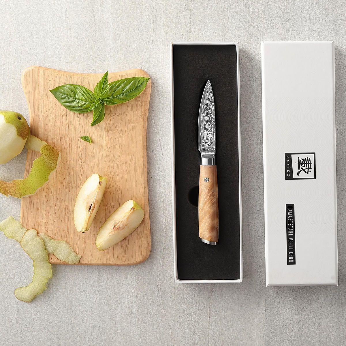 OFFICEMESSER 8 cm - Birkefarben, Holz/Metall (19cm) - Zayiko