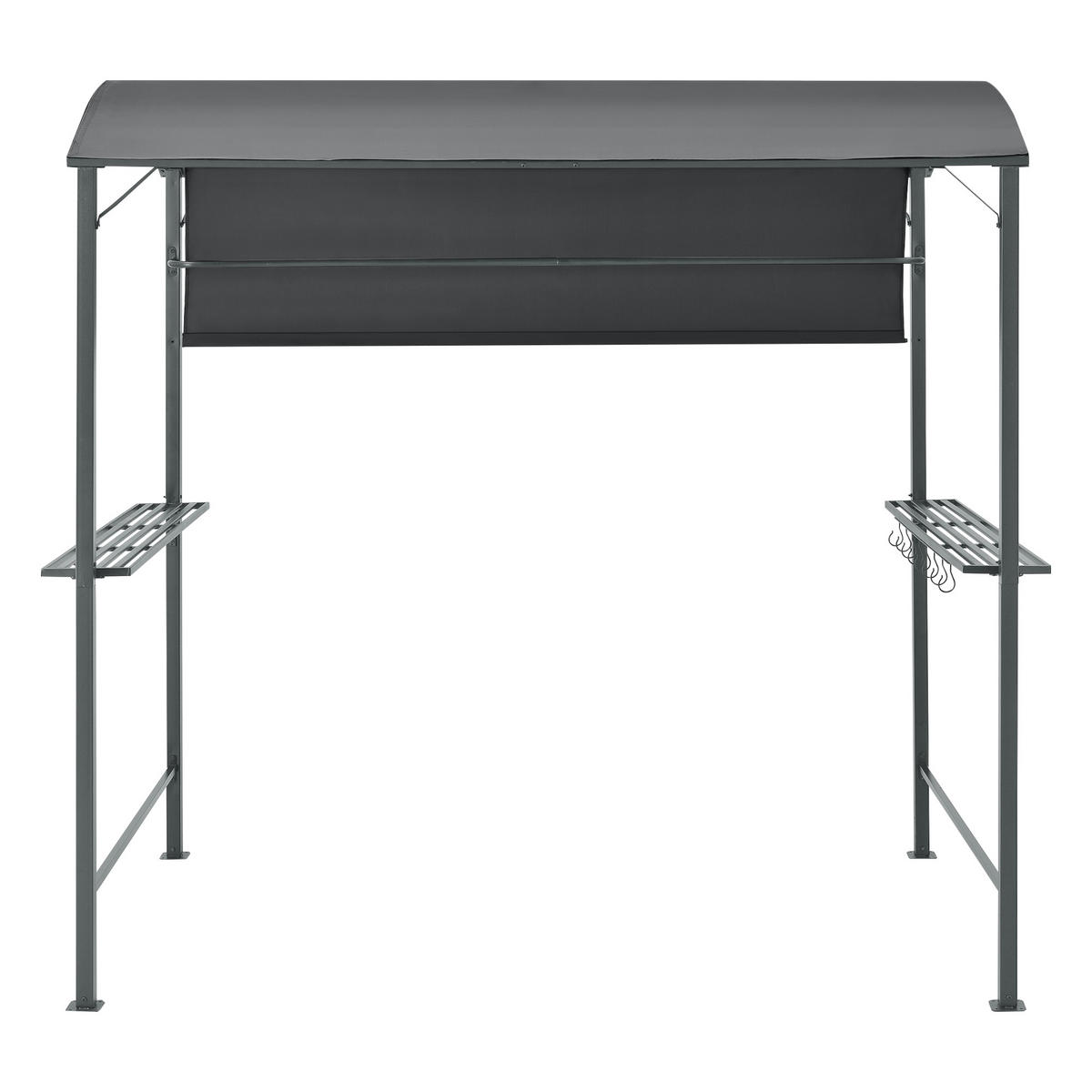 PAVILLON Pyrgos - Dunkelgrau, Textil/Metall (220/215/140cm) - [en.casa]