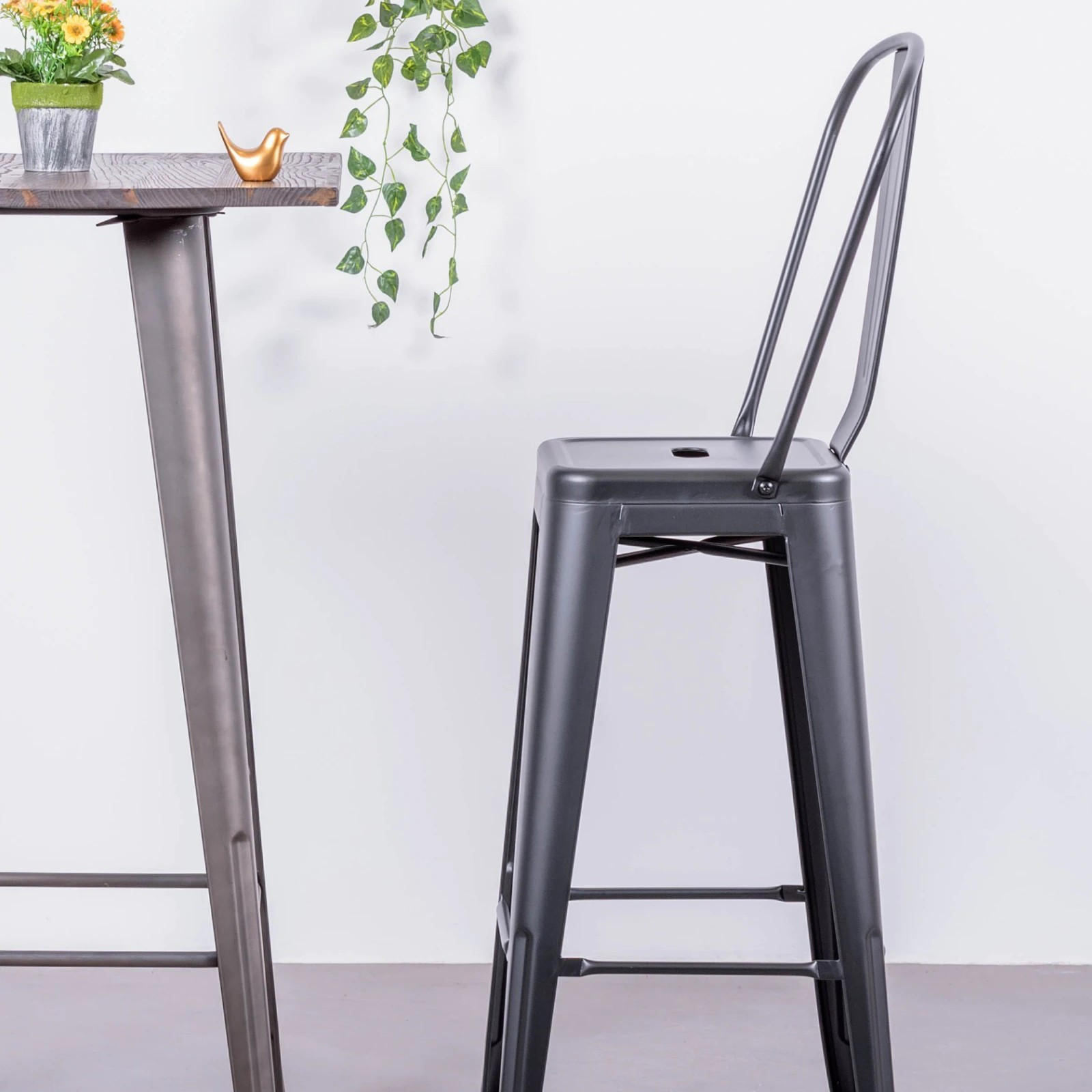 HOCKER Metall Schwarz - Schwarz, Metall (43/120/43cm) - Nest Dream