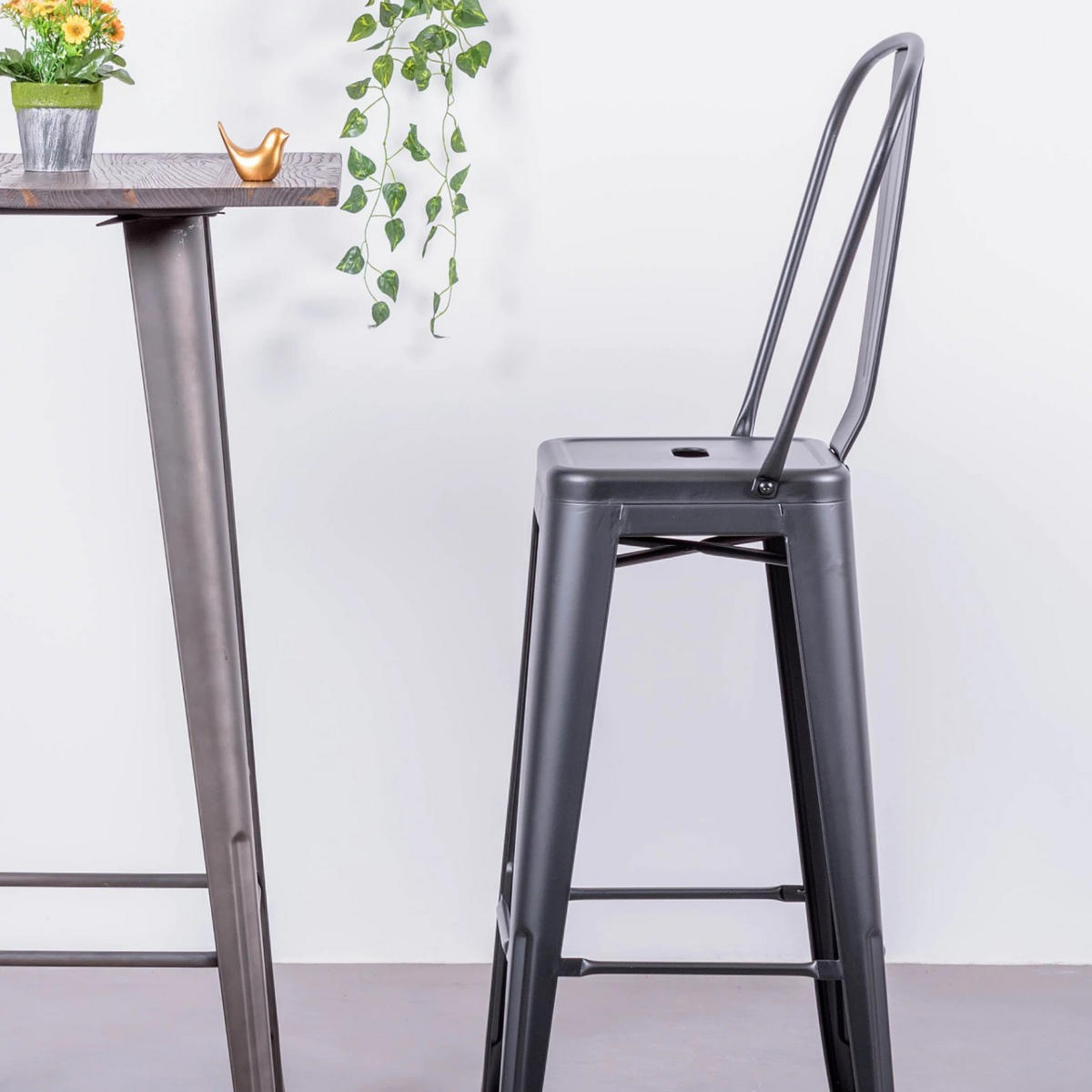 HOCKER Metall Schwarz - Schwarz, Metall (43/120/43cm) - Nest Dream
