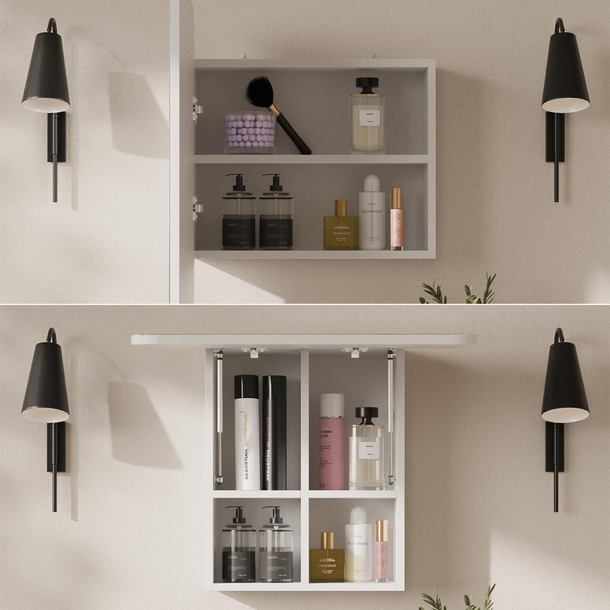 KOUPELNOVÁ ZRCADLOVÁ SKŘÍŇKA Zino Bílá - bílá, kompozitní dřevo (60/50/17.4cm) - Vicco