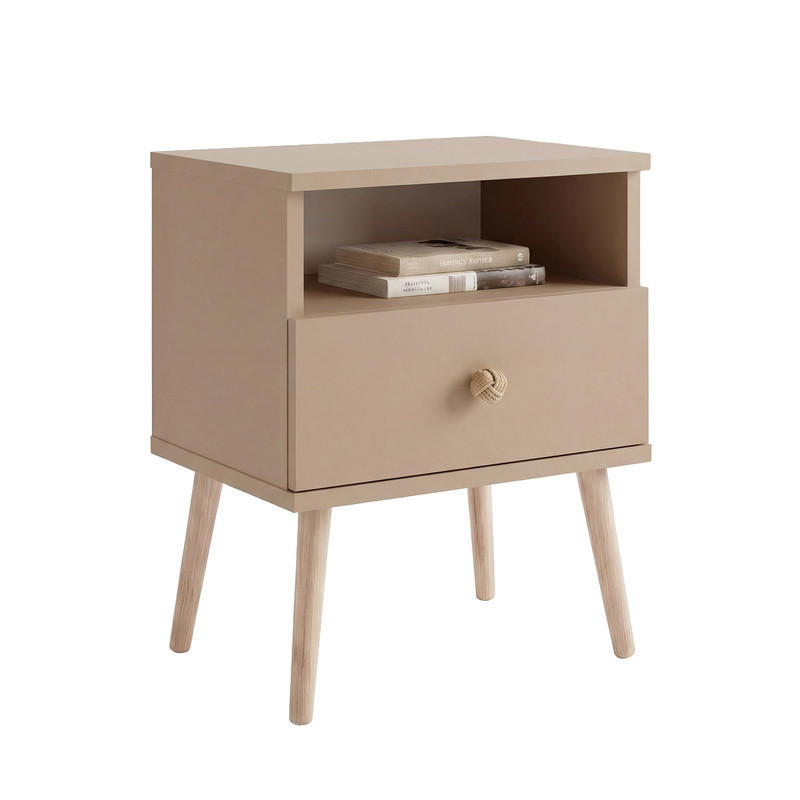 Idohome Nachtschrank Beige 44x55.5x31 cm