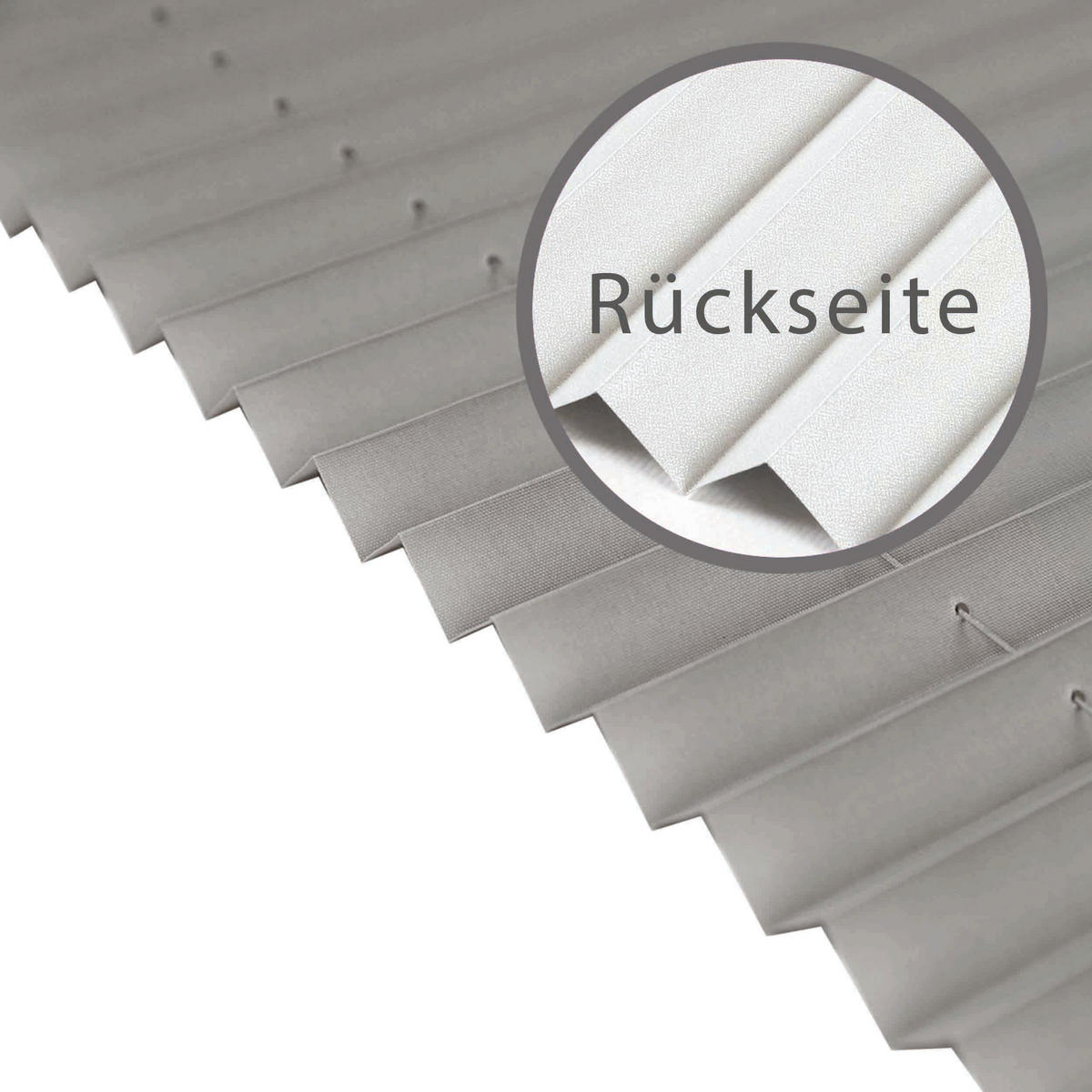 PLISSEE Thermo Basic 75 x 210cm Klemmfix ohne Bohren - Grau, Textil (75/210/210cm) - Deco-Raum