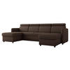 WOHNLANDSCHAFT Barcelo U - Schwarz/Braun, Holz/Textil (284/84/166cm) - MIRJAN24
