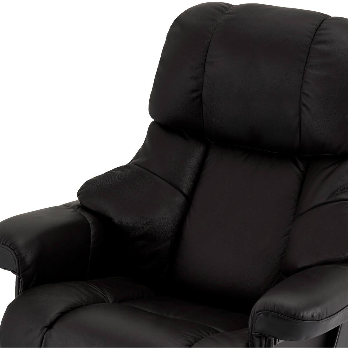 RELAXSESSEL Echtleder Schwarz - Schwarz, Leder/Holz (83/107/88cm) - Furnhouse