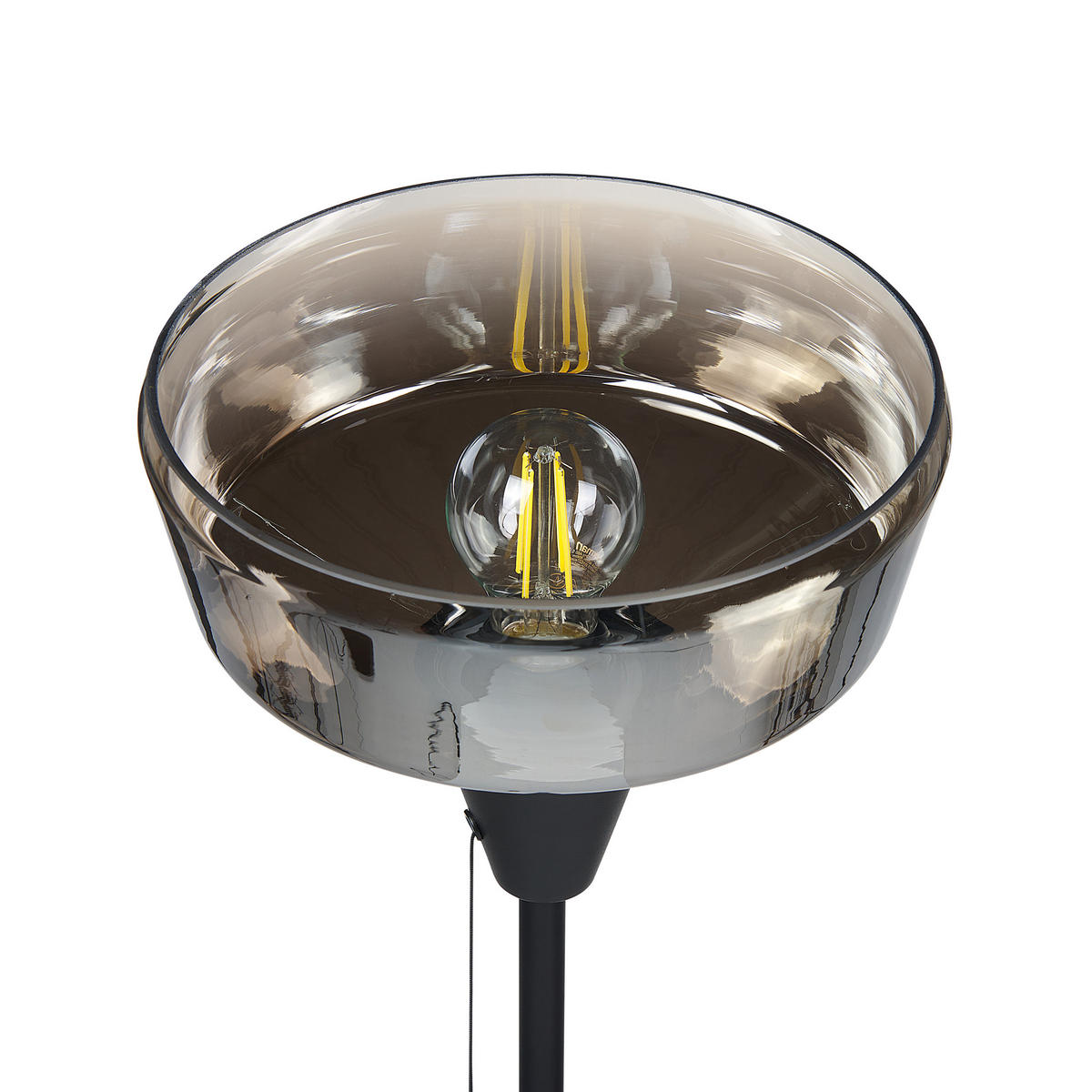 STEHLAMPE Talparo 25/25/175 cm - Schwarz, Metall (25/25/175cm) - Beliani
