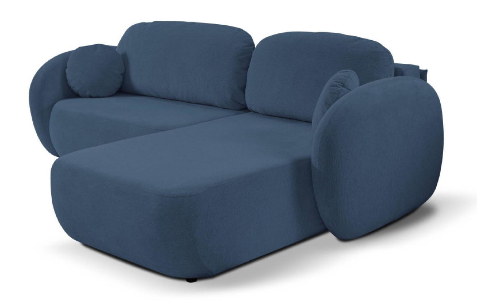ECKSOFA Granat OLIVIO Ausziehbar Rechts - Blau/Dunkelblau, Textil (174/248cm) - Sepro Meble