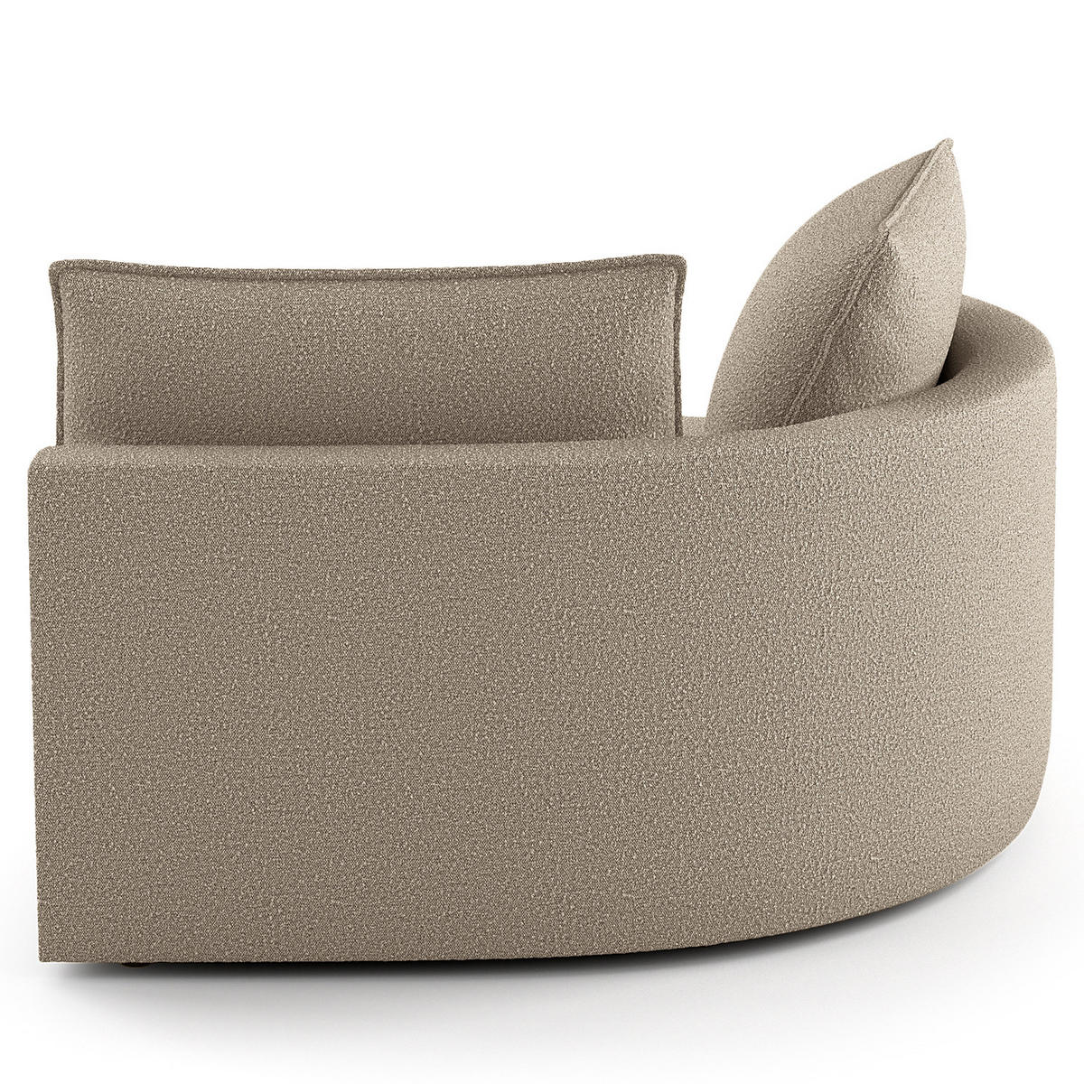 OTTOMANE - modular - Beige/Schwarz, Kunststoff/Textil (126/82/154cm) - home24