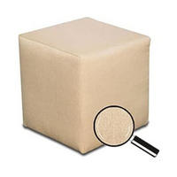 SITZWÜRFEL 40 x 40 x 40 cm Beige mit Polsterung und Holzwerkstoffrahmen für Wohnzimmer - Beige, Textil (40/40/40cm) - Best For Home