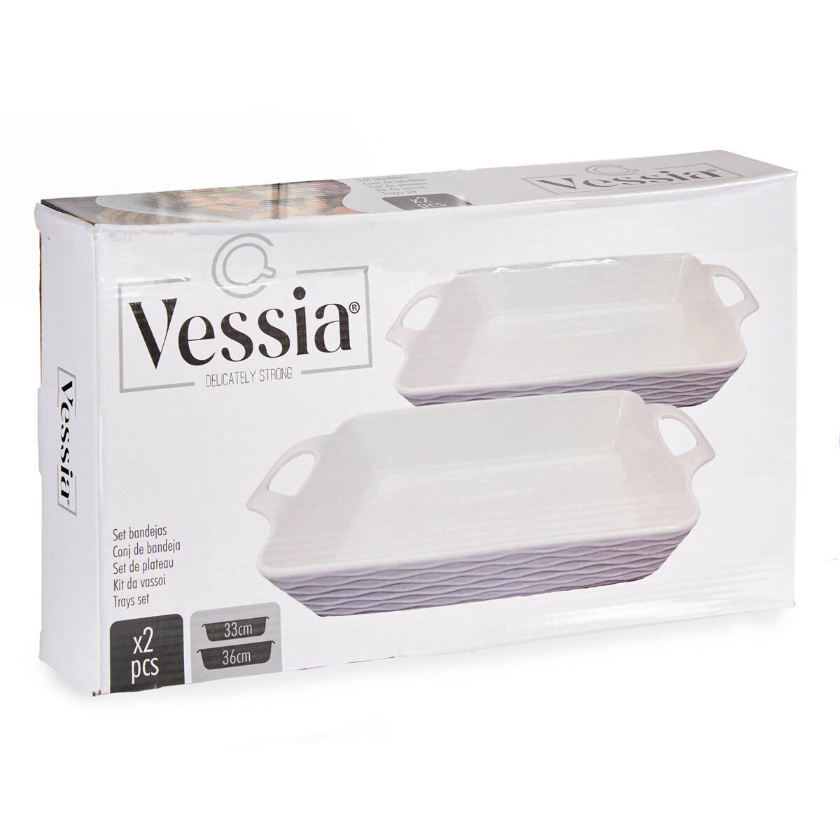 AUFLAUFFORM Porzellan 2er-Set - Weiß, Keramik (35.5cm) - Vessia