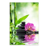 GARTEN-POSTER 90x60 cm Gartendeko: Zen - Rosa, Kunststoff (60/90/2cm) - artissimo