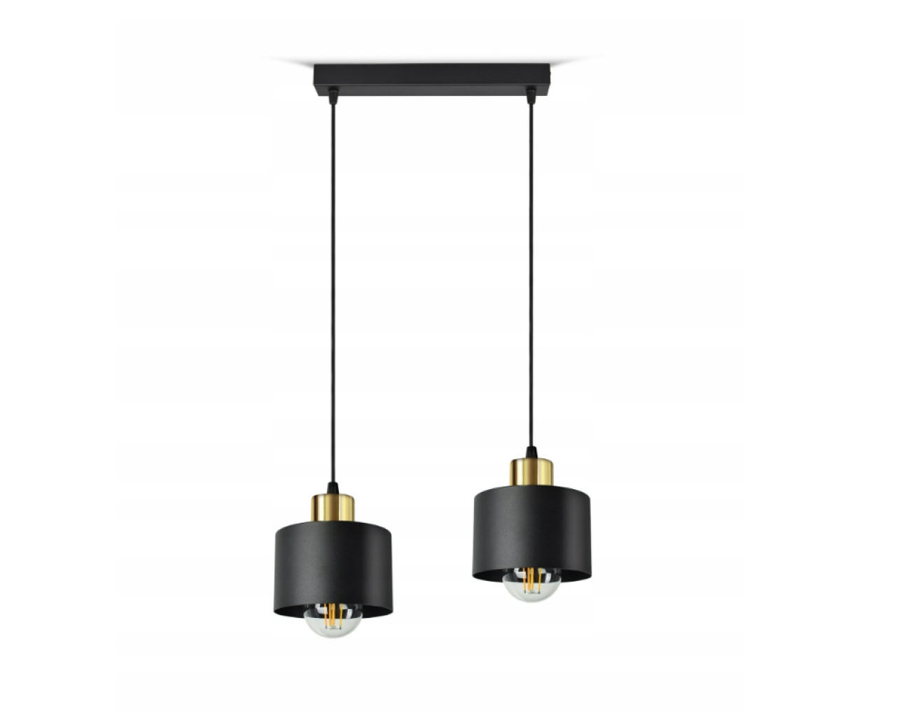 PENDELLEUCHTE BLACKSPOT - Goldfarben/Schwarz, Metall (12/35/80cm) - kiki design
