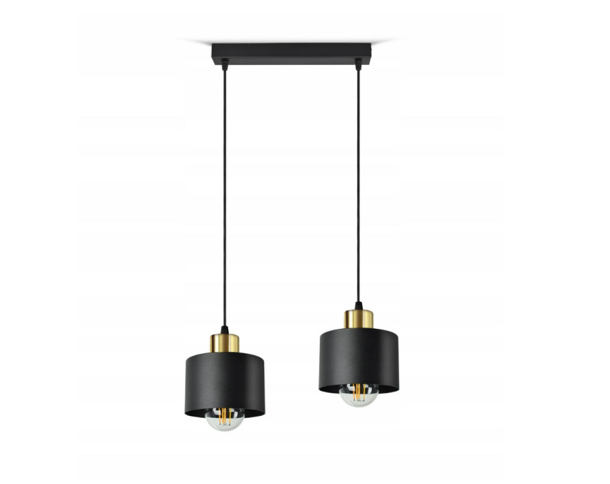 PENDELLEUCHTE BLACKSPOT - Goldfarben/Schwarz, Metall (12/35/80cm) - kiki design