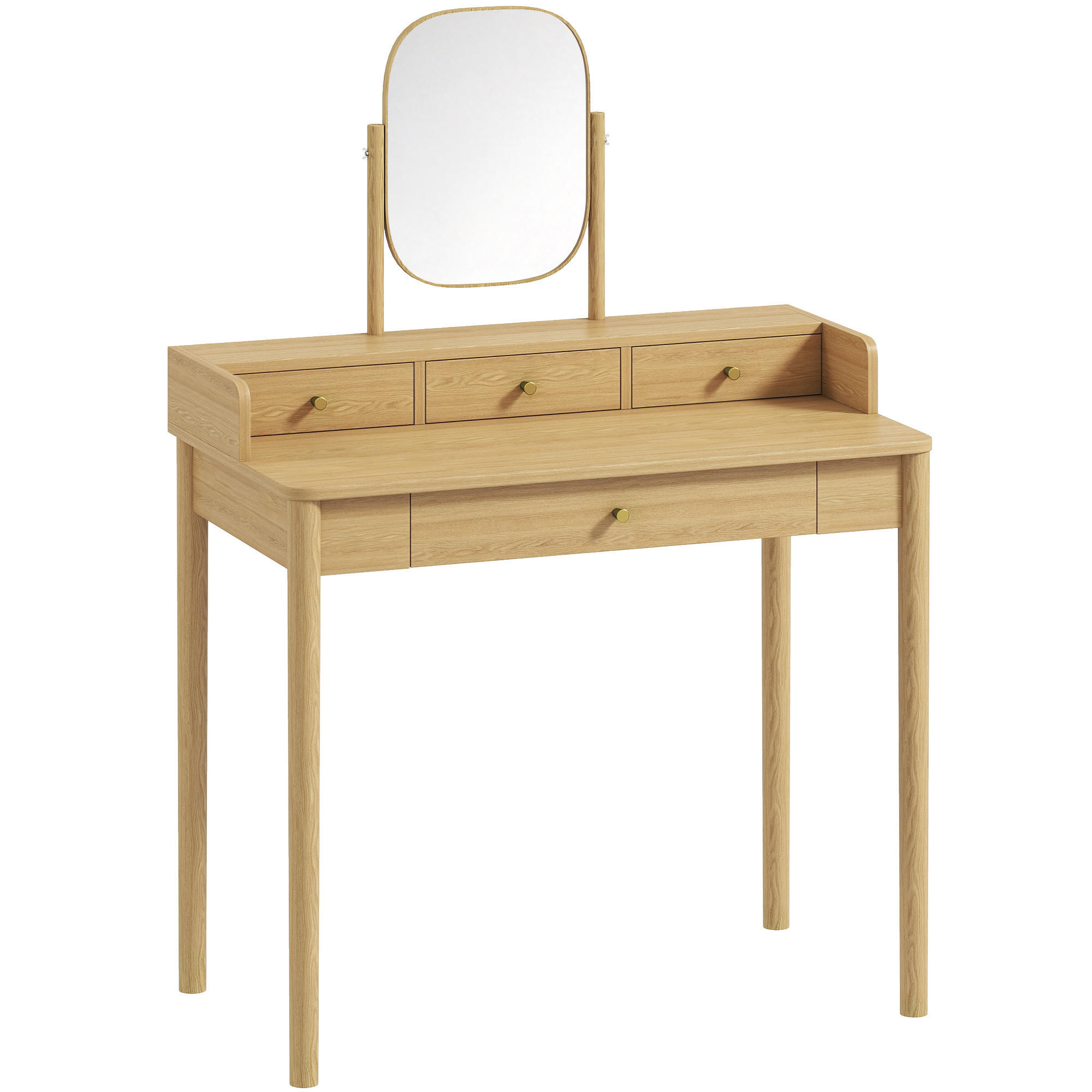 Homcom Frisiertisch Eiche 50x127.5x90 cm