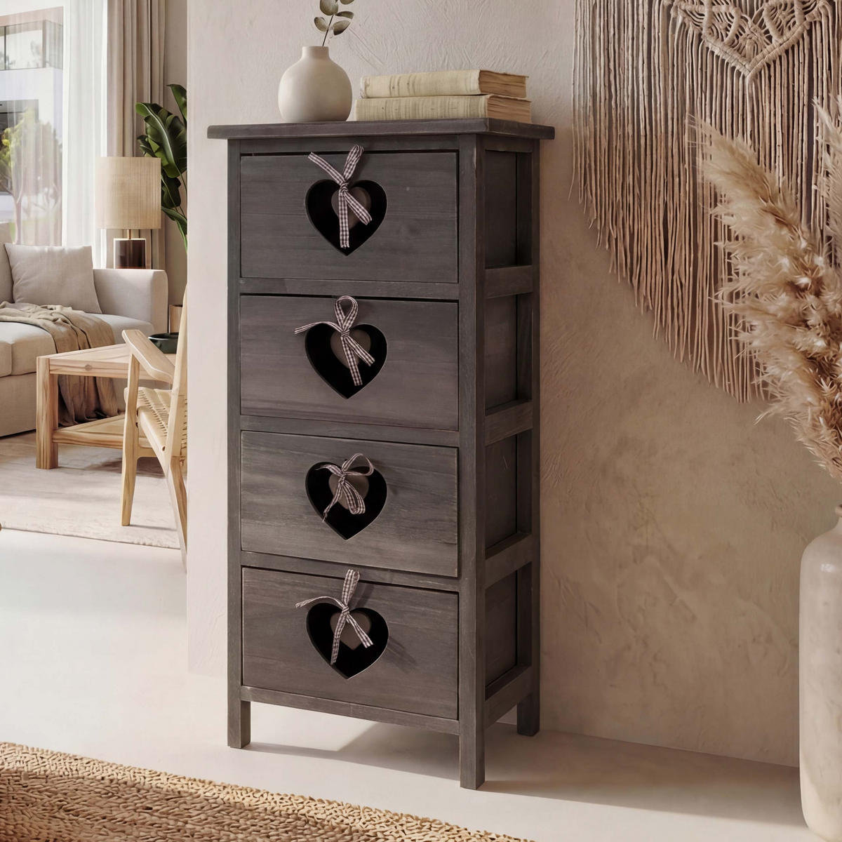 KOMMODE Grau, Braun - Braun/Grau, Holz (29/70/25cm) - MCW