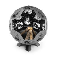 FEUERSTELLE LUNA Schwarz 100 x 100 x 110 cm 75 kg pulverbeschichtet - Schwarz, Metall (100/110/100cm) - The Favilla