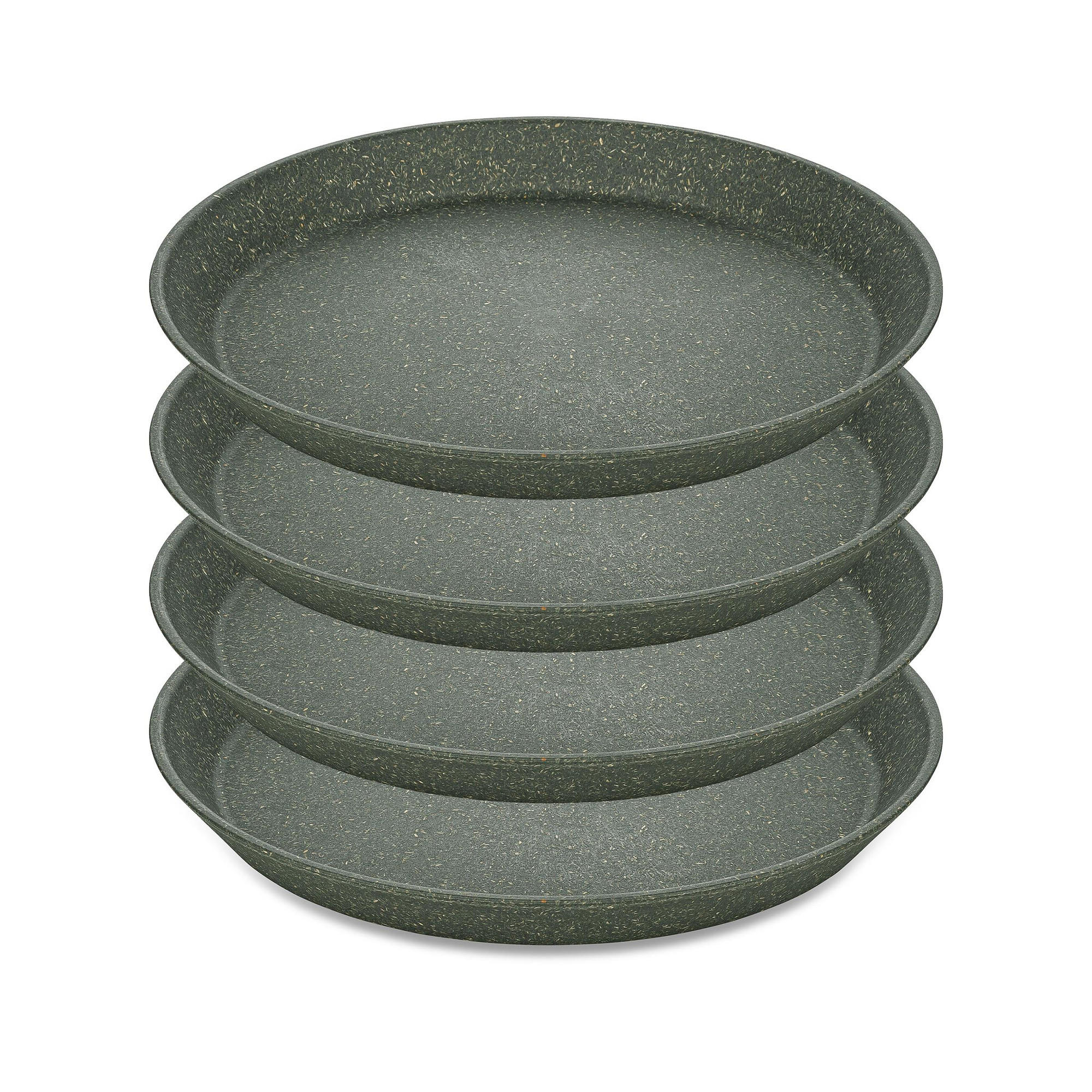 FRÜHSTÜCKSTELLER Connect Nature ash grey 20,5/20,5/2 cm - Anthrazit, Kunststoff (20.5/2/20.5cm) - KOZIOL