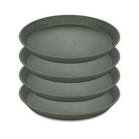 FRÜHSTÜCKSTELLER Connect Nature ash grey 20,5/20,5/2 cm - Anthrazit, Kunststoff (20.5/2/20.5cm) - KOZIOL