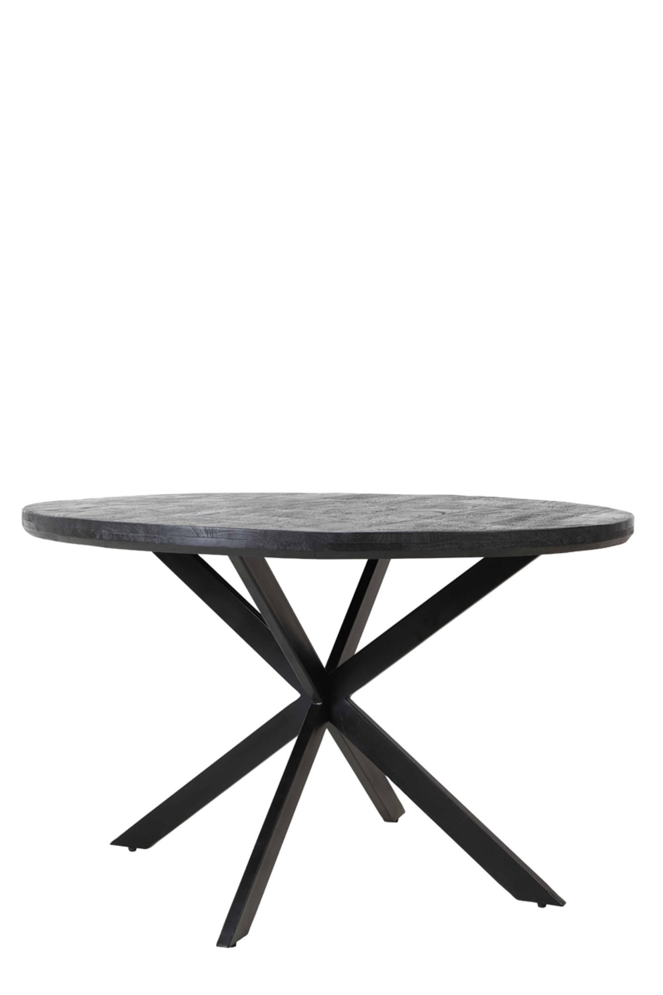 ESSTISCH Gelb Schwarz Ø140/76 cm - Schwarz, Metall (140/140/76cm) - Light & Living