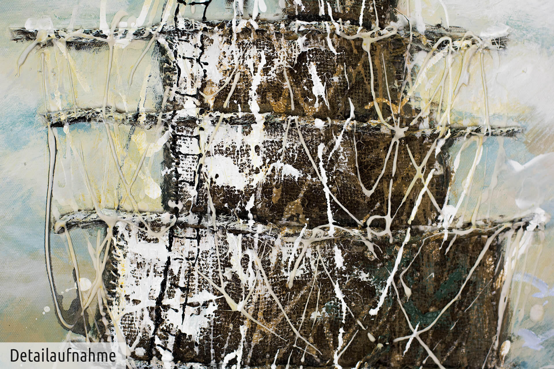 ACRYLBILD HANDGEMALT 60/90 cm - Blau, Holz/Textil (1.82/90cm) - KUNSTLOFT