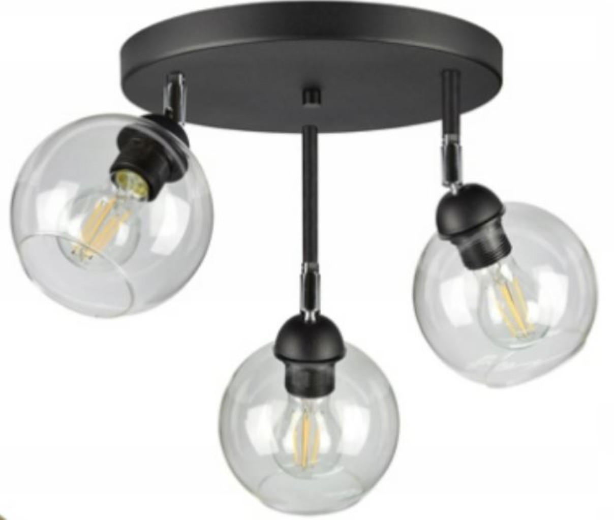 DECKENLEUCHTE HAGEN - Transparent, Glas/Metall (35/35/35cm) - kiki design