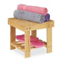 FUSSBANK - Hellbraun, Holz (25/24.5/27cm) - Relaxdays