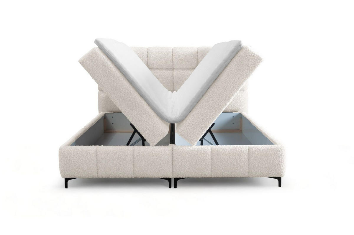 BOXBETT Sophie In Rolf - Beige, Holzwerkstoff/Textil (160/200cm) - Fun Möbel