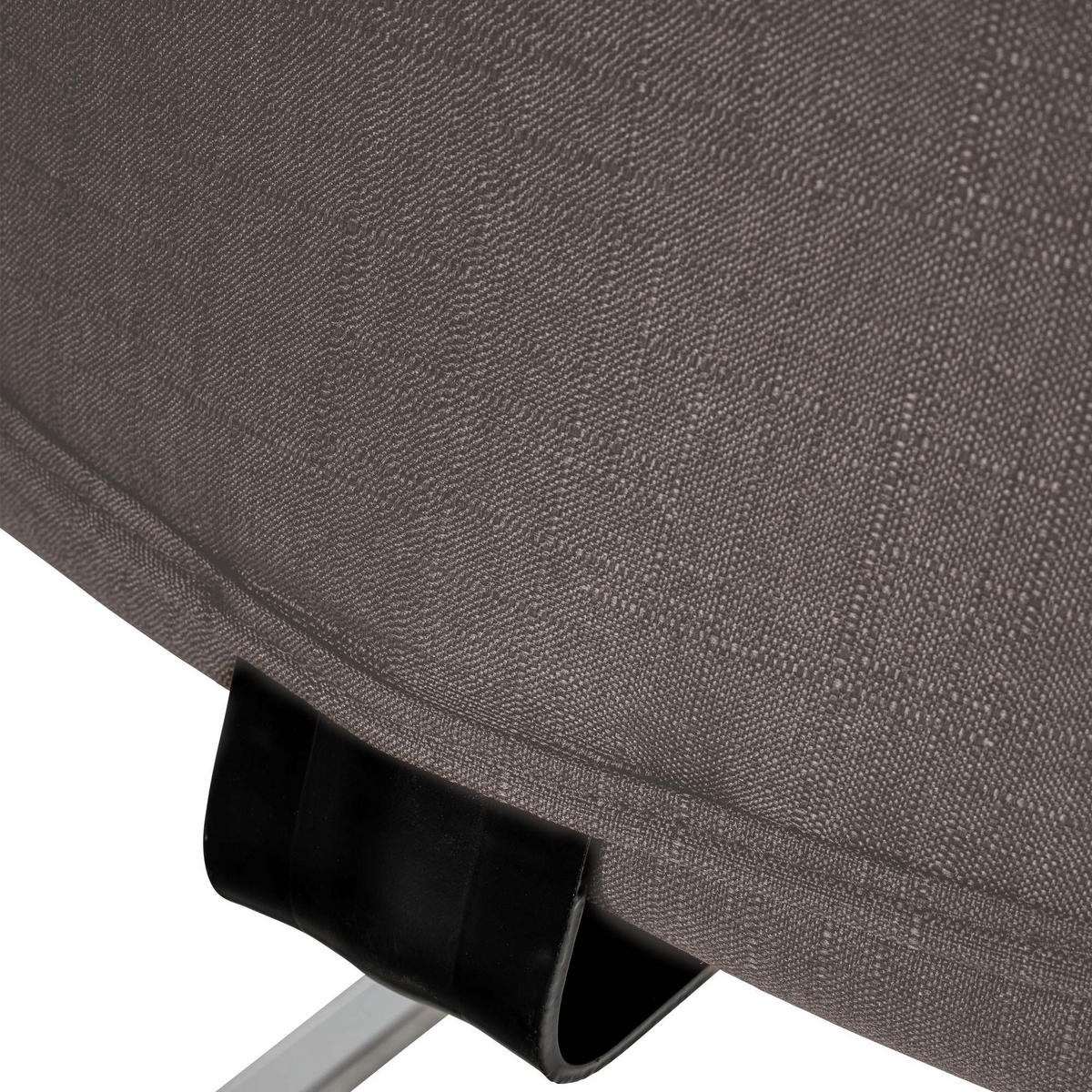 BESUCHERSTÜHLE Haarlem - 2er Set Stoff dunkelgrau - Chromfarben/Dunkelgrau, Textil/Metall (55/88/60cm) - TPFLiving