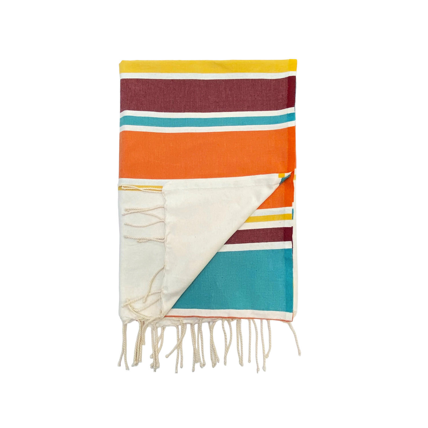 HAMMAMTUCH Traditionelle Helios 100x200 190g/m² orange - Orange, Textil (100/200cm) - LE COMPTOIR DE LA PLAGE
