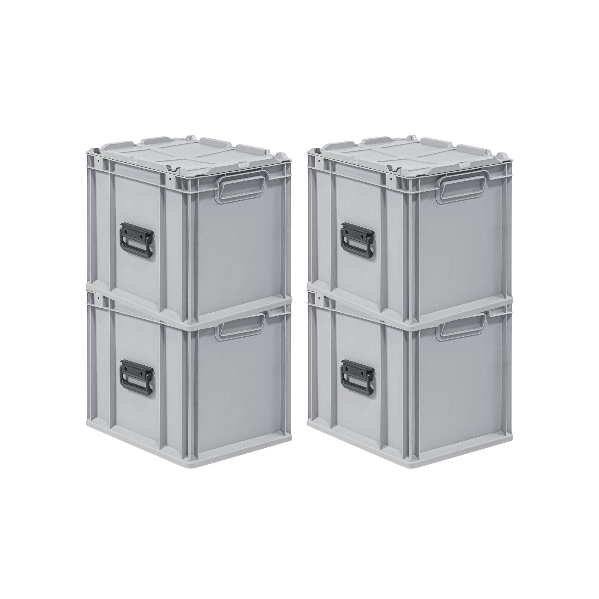EUROBOX 4x Nextgen Portable 335x30x40cm 30 Liter - Grau, Kunststoff (30/33.5/40cm) - PROREGAL