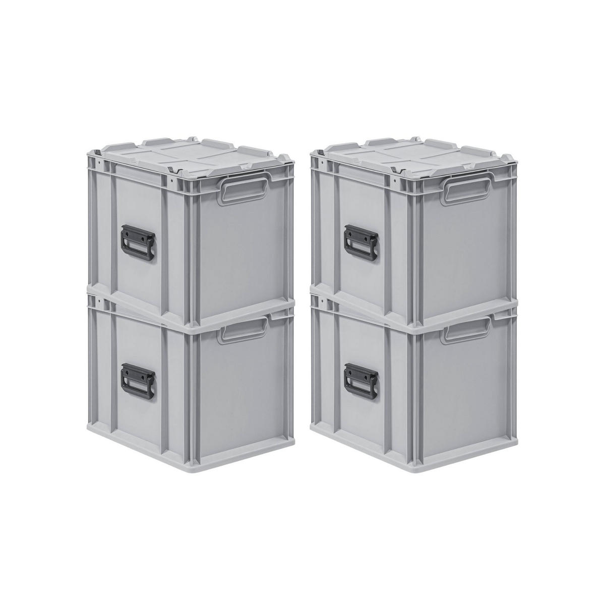 EUROBOX 4x Nextgen Portable 335x30x40cm 30 Liter - Grau, Kunststoff (30/33.5/40cm) - PROREGAL