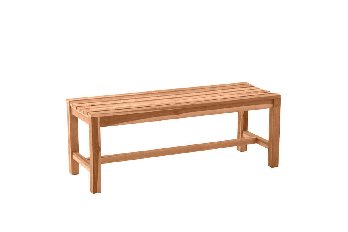 GARTENSITZBANK Teaka 2-Sitzer, 120 cm,Teakholz - Naturfarben, Holz (120/45/42cm) - TPFGarden