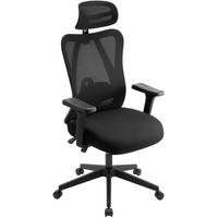 CHEFSESSEL Stoff Schwarz - Schwarz, Kunststoff/Textil (66/113/59cm) - CLP