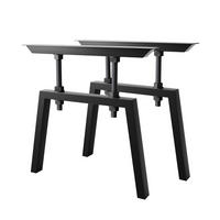TISCHBEINE-METALL Thusia Screw 2er-Set Schwarz 72cm - Schwarz, Metall (10/72/72cm) - Metalo Pro