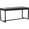 SITZBANK 100/40 cm Kunstleder schwarz - Schwarz, Textil/Metall (100/48/40cm) - CLP